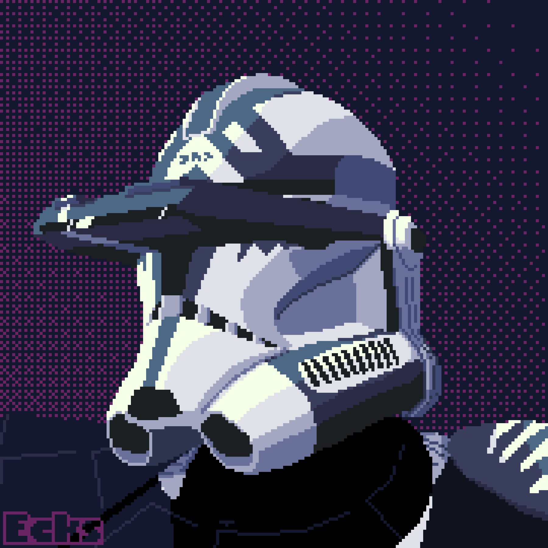 High resolution pixel art of clone trooper Ecks