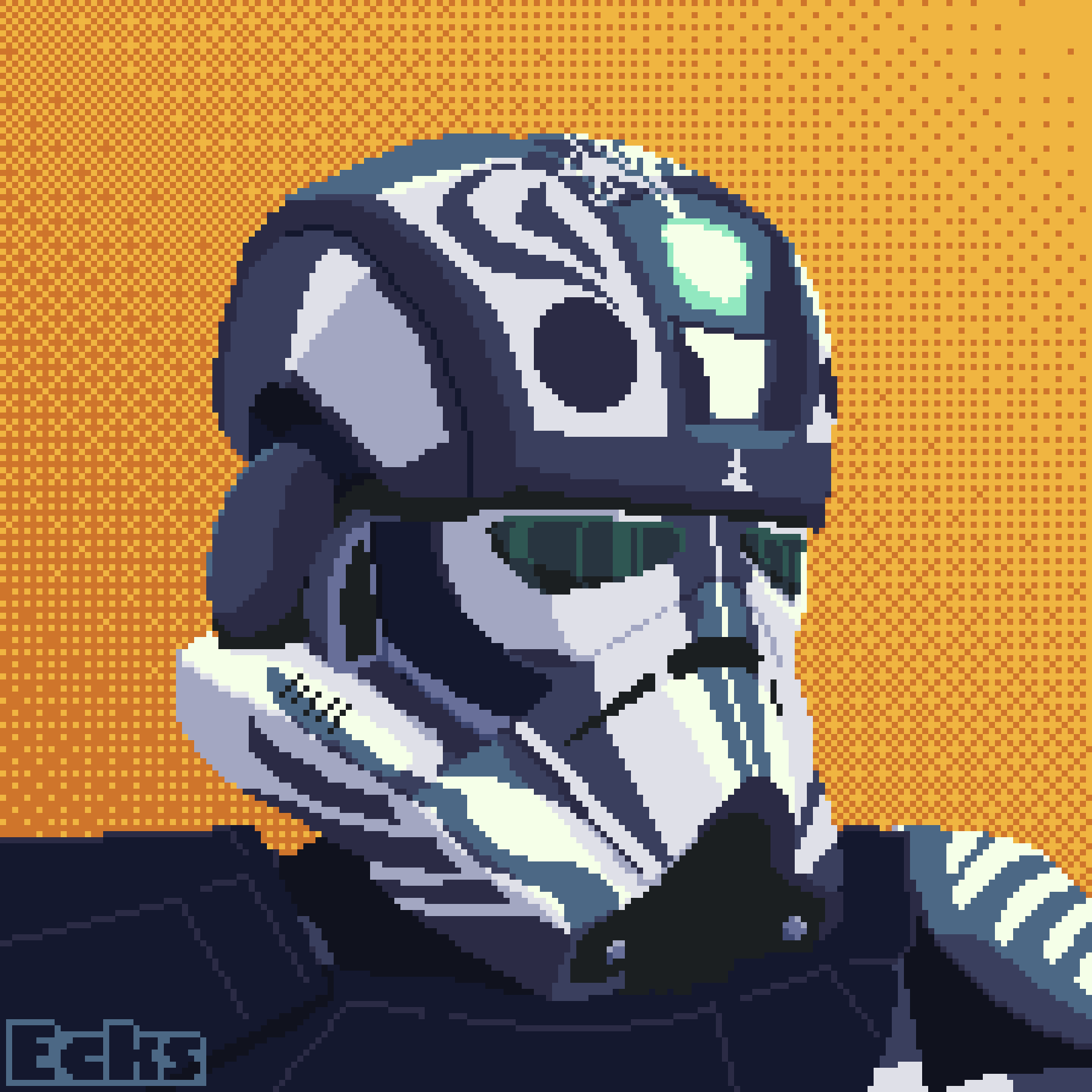 High resolution pixel art of clone trooper Odd