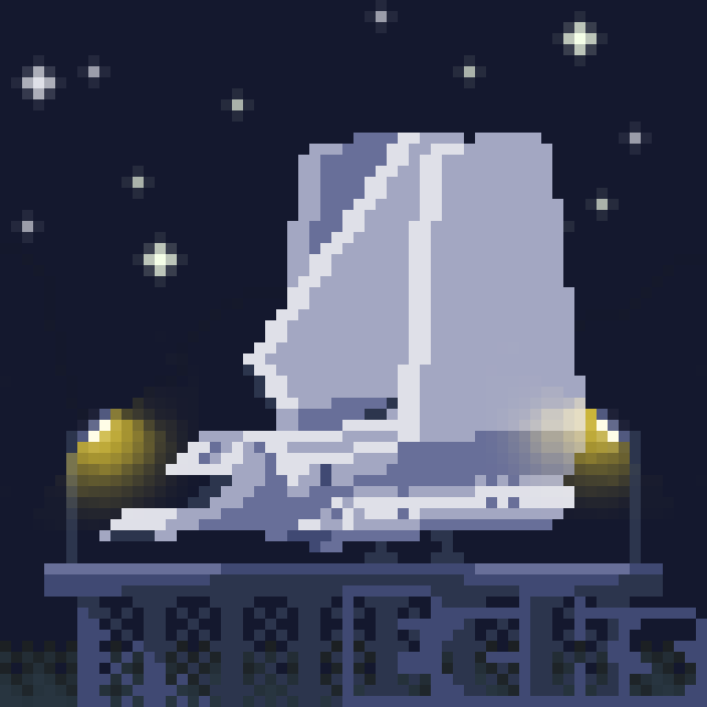A lambda shuttle from Star Wars, depicted on a landing pad at endor