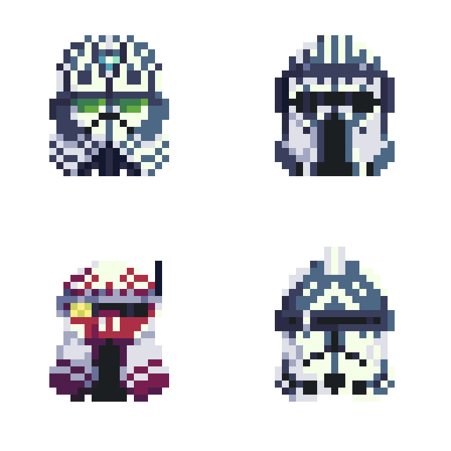 The high resolution helmets in their small form.